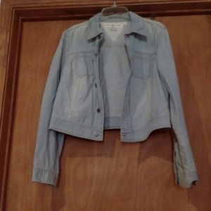 Vintage Tommy Hilfiger light bluejeans jacket, XL, waist length